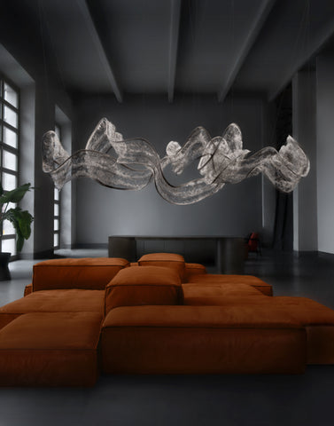 Genesis double linear suspended sculpture 1 | terzani shop