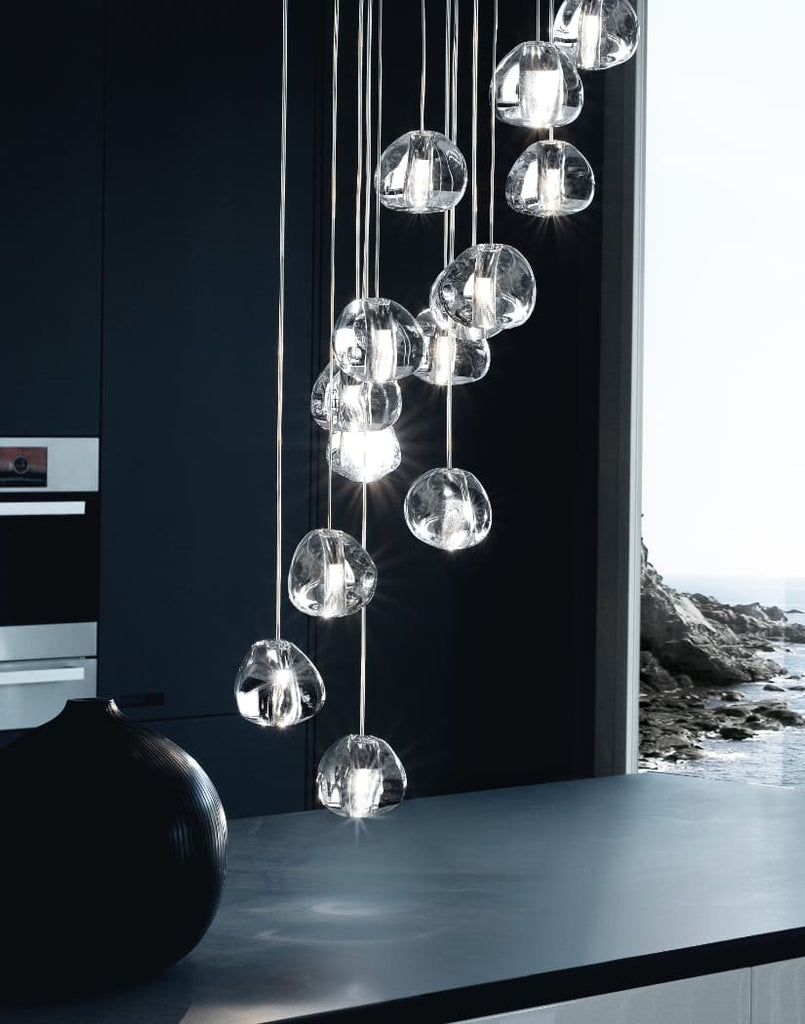 Terzani Mizu 15 round multi light pendant – Terzani Usa Shop